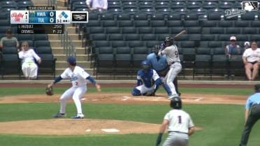 Daniel Vazquez singles on a ground ball to left fielder Zyhir Hope. Carson Roccaforte scores. Spencer Nivens to 3rd.