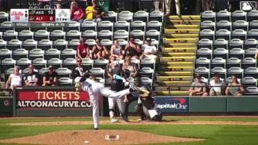 Welbyn Francisca homers (1) on a fly ball to right center field.