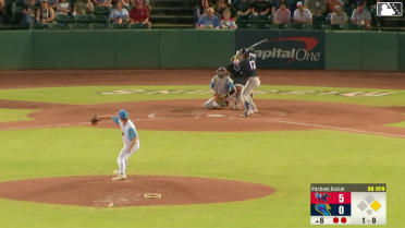 Billy Amick homers (11) on a fly ball to left field. Garrett Spain scores.