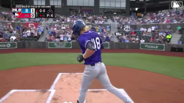 Ben Ross homers into the corn