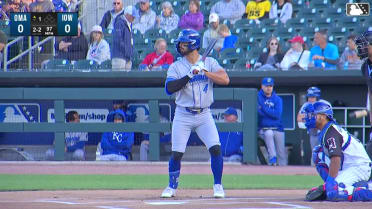 Jaxon Wiggins records his first strikeout at Triple-A