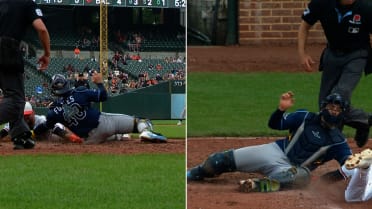 Game-tying run is ruled safe after a review
