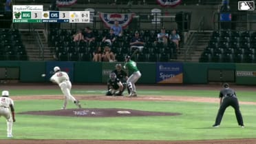 Alex Lodise singles on a ground ball to right fielder Angel Mateo. Luis Guanipa scores.