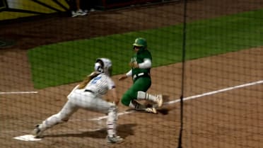 Chicago throws the runner out at the plate