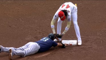 Elly De La Cruz having fun at second base