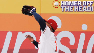 TJ Rumfield's homer bounces off Jo Adell's head (8)