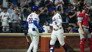 Brandon Nimmo's second homer of the game (12)