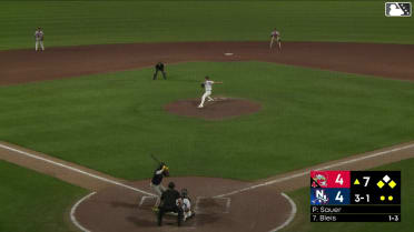 Miguel Bleis homers (11) on a fly ball to left center field. Yoeilin Cespedes scores. Nate Baez scores.