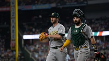 Justin Sterner gets out of a bases-loaded jam