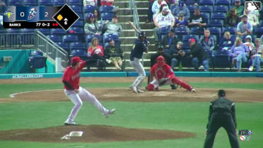 Yandel Ricardo doubles (7) on a ground ball to right fielder Marcelo Alcala. Roni Cabrera scores.