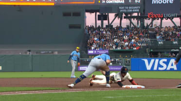 Drew Gilbert out on a pickoff after challenge