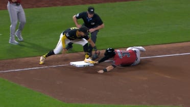 Tyler Locklear safe at third after D-backs review