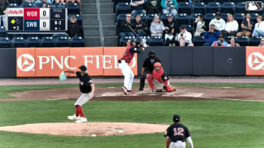 Spencer Jones singles on a sharp line drive to center fielder Braiden Ward. Kenedy Corona scores.