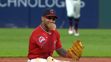 Brayan Rocchio's incredible backhand to turn two 