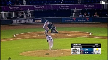Kane Kepley homers (3) on a fly ball to right field. Alex Madera scores.
