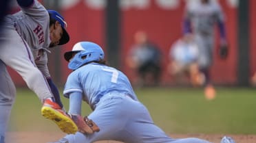 Luis Torrens throws out Bobby Witt Jr. after review