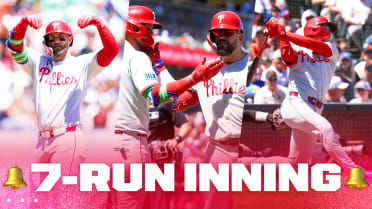 Phillies score seven runs in the 8th inning