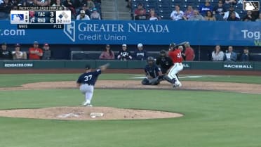 Ryan Waldschmidt triples in the 8th inning