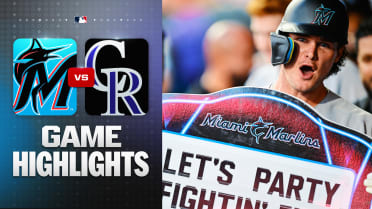 Conine, Sanoja lead Marlins to 10-7 win