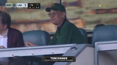 Tom Hanks spotted at Athletics vs. Dodgers
