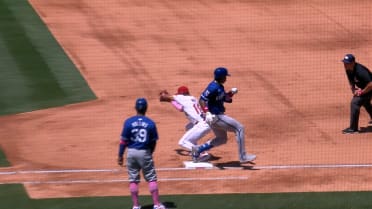 Blanco beats out bunt single, call overturned