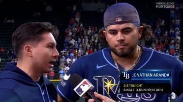Jonathan Aranda on his huge home run, 6-3 win