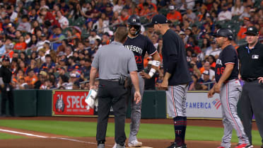 Royce Lewis exits the game in the 9th
