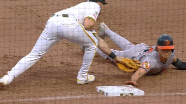 Coby Mayo ruled out at first base after review