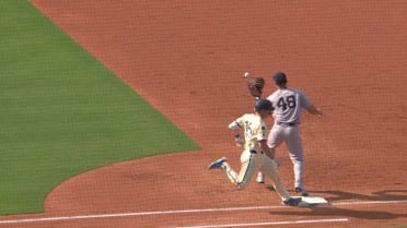 Will Smith beats out double play after review