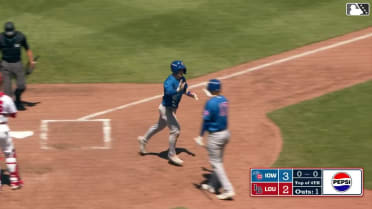 Matt Shaw clubs his first home run of the season