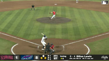Dillon Lewis singles on a line drive to right fielder Dylan Campbell. Cam Cannarella scores. Juan Matheus to 3rd.