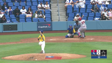 Gabriel Davalillo homers (13) on a line drive to left center field.