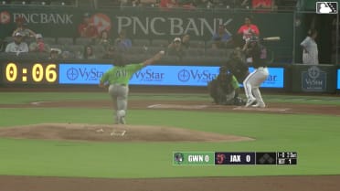 Jonathon Long homers (16) on a fly ball to right field.