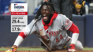 Elly De La Cruz reaches 29.4 ft/sec on tying run