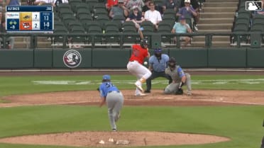 Omar Alfonzo singles on a ground ball to right fielder Aaron Walton. Core Jackson scores. Roderick Arias to 2nd.