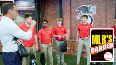 High School Baseball Card Club visits DeRo