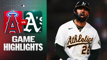 A's score nine unanswered runs in 9-7 win over Angels