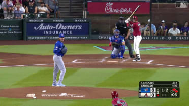 Nolan Arenado is safe at first base after a review