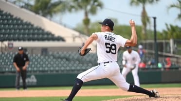 Tigers' No. 10 prospect Wilmer Flores fans two