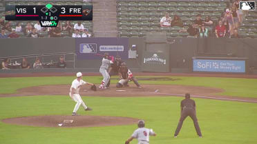 Ivan Luciano doubles (7) on a fly ball to right fielder Cameron Nelson. José Mejía scores.