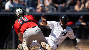 Red Sox complete relay to nab Rosario at home