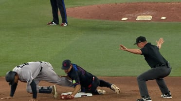Trent Grisham ruled safe after replay review