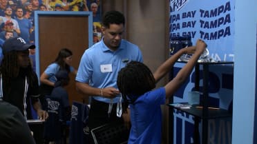 Kids experience visit to simulated town with Rays