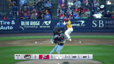 Aroon Escobar homers (11) on a fly ball to right center field.