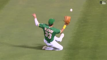 JJ Bleday's sliding catch