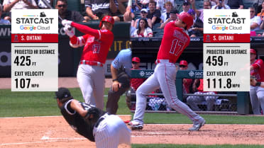 Ohtani's two homers over 420 feet