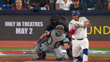 Alejandro Kirk HBP after challenge
