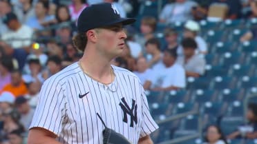 Cam Schlittler strikes out five against the Rays