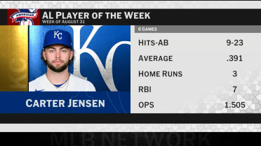 Carter Jensen on winning AL Player of the Week