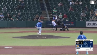Ball gets stuck in outfield grass